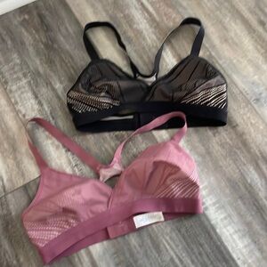 Lululemon Awake To Lace Bra 34B lot Plumful/smoky blush and black/nude